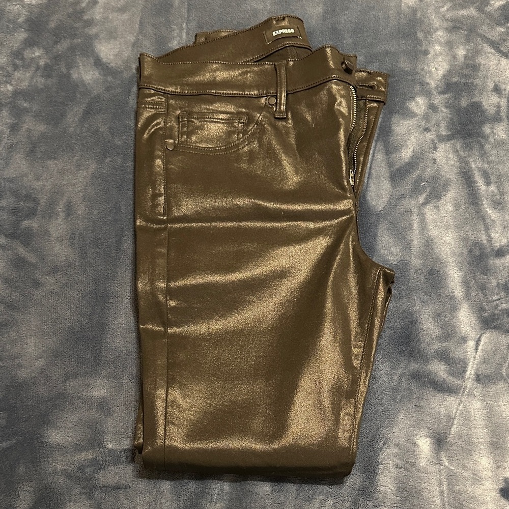 Express Metallic Gold Women's Jeggings